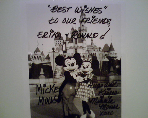 Mickey and Minnie will supposedly send us this congratulatory photo